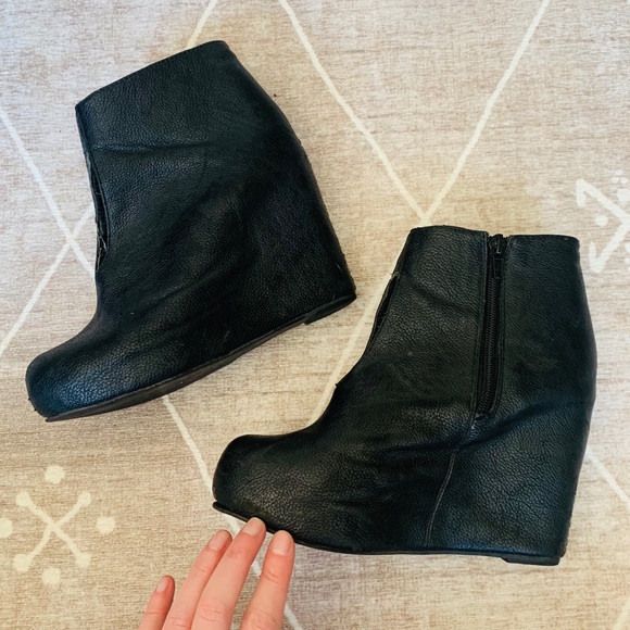 Jeffrey Campbell Chunky Platform Wedge Booties 7 - Picture 2 of 8